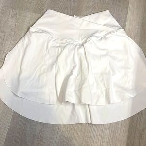 Halara white cross waist skirt